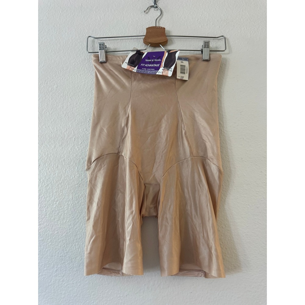 Naomi & Nicole Fit Advantage Thigh Slimmer Shapewear 2XL Nude New With Tags 7107